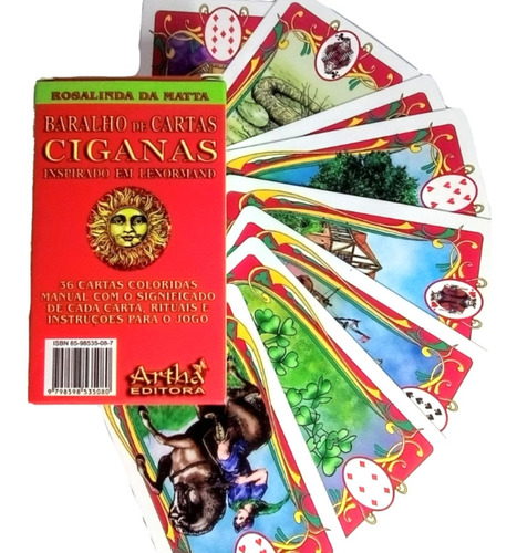 Baralho Tarot Cigano Deck Lenormand 36 Cartas Plastificado